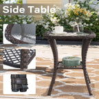 8 Piece Patio Set With 50000 BTU Propane Fire Pit Table