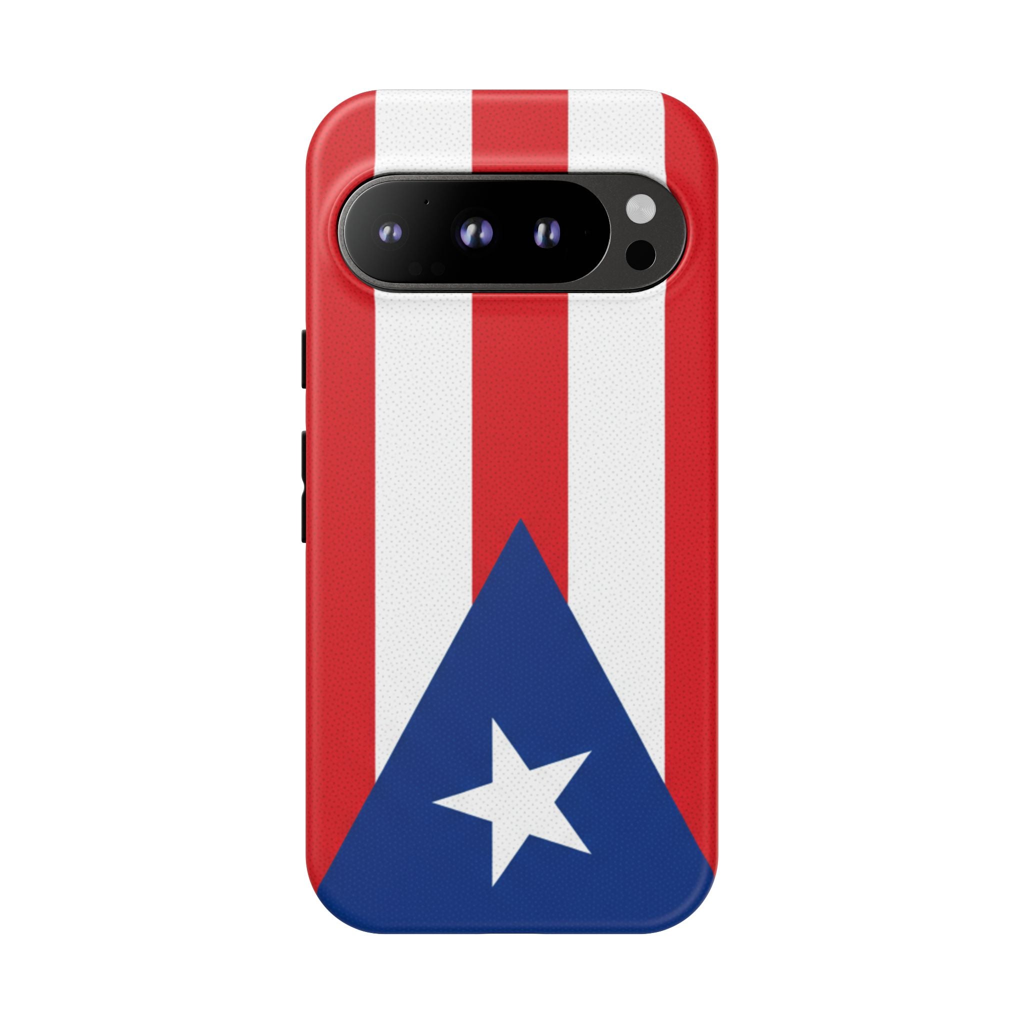 Puerto Rico Flag Tough Phone Case Patriotic Red & White Stripe Design