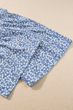 Indie Smocked Bodice Wide Leg Floral Jumpsuit