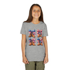 Patriotic Youth Tee, Youth Short Sleeve Shirt, 4th of July Shirt, Americana T-Shirt, Cute Kids Top for Independence Day