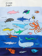 Children's Ocean Adventure Graphic Round Neck T-Shirt