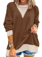 Contrast Dropped Shoulder Sweatshirt