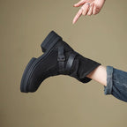 Women’s Brown Retro British-Style Ankle Boots | Autumn Winter Boots