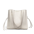 Genuine leather large hobo bag for women commuter bucket bag 5558
