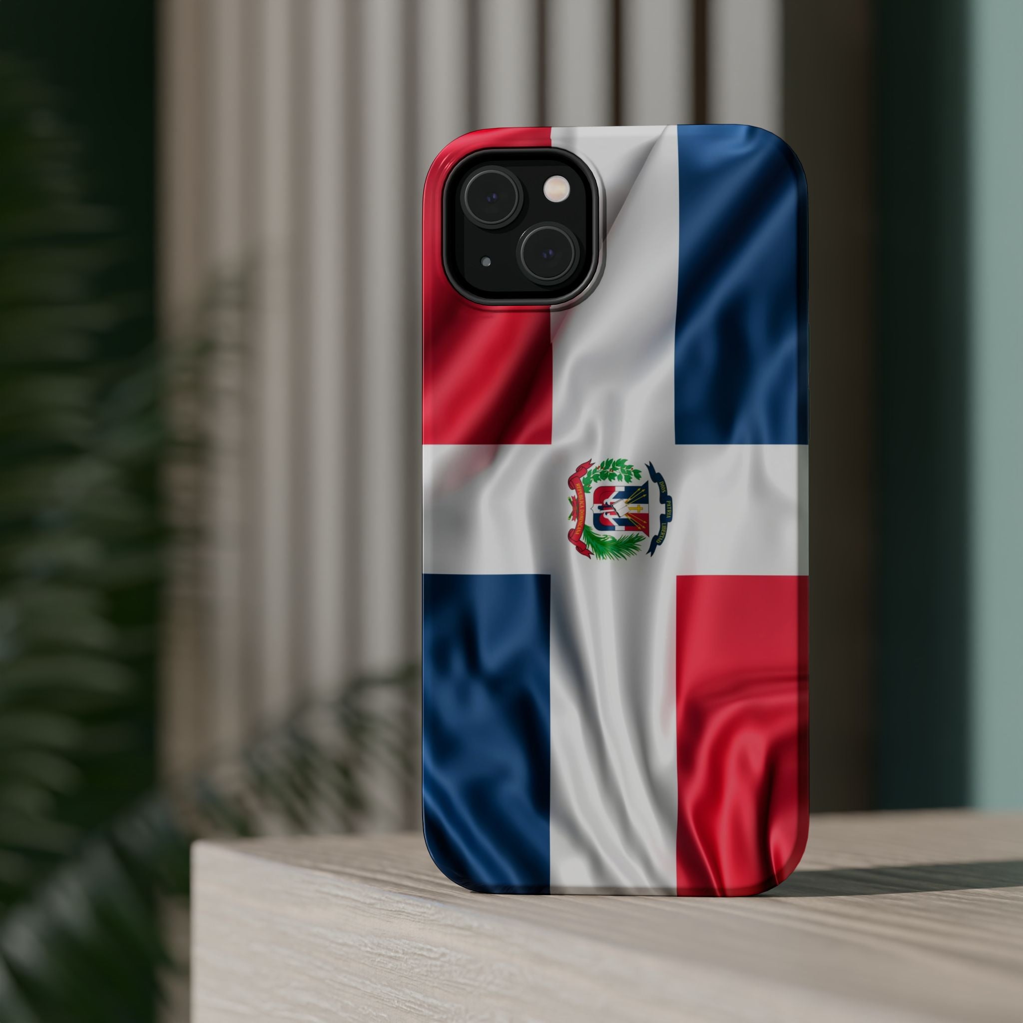 Dominican Republic Flag Magnetic Impact Resistant Phone Case