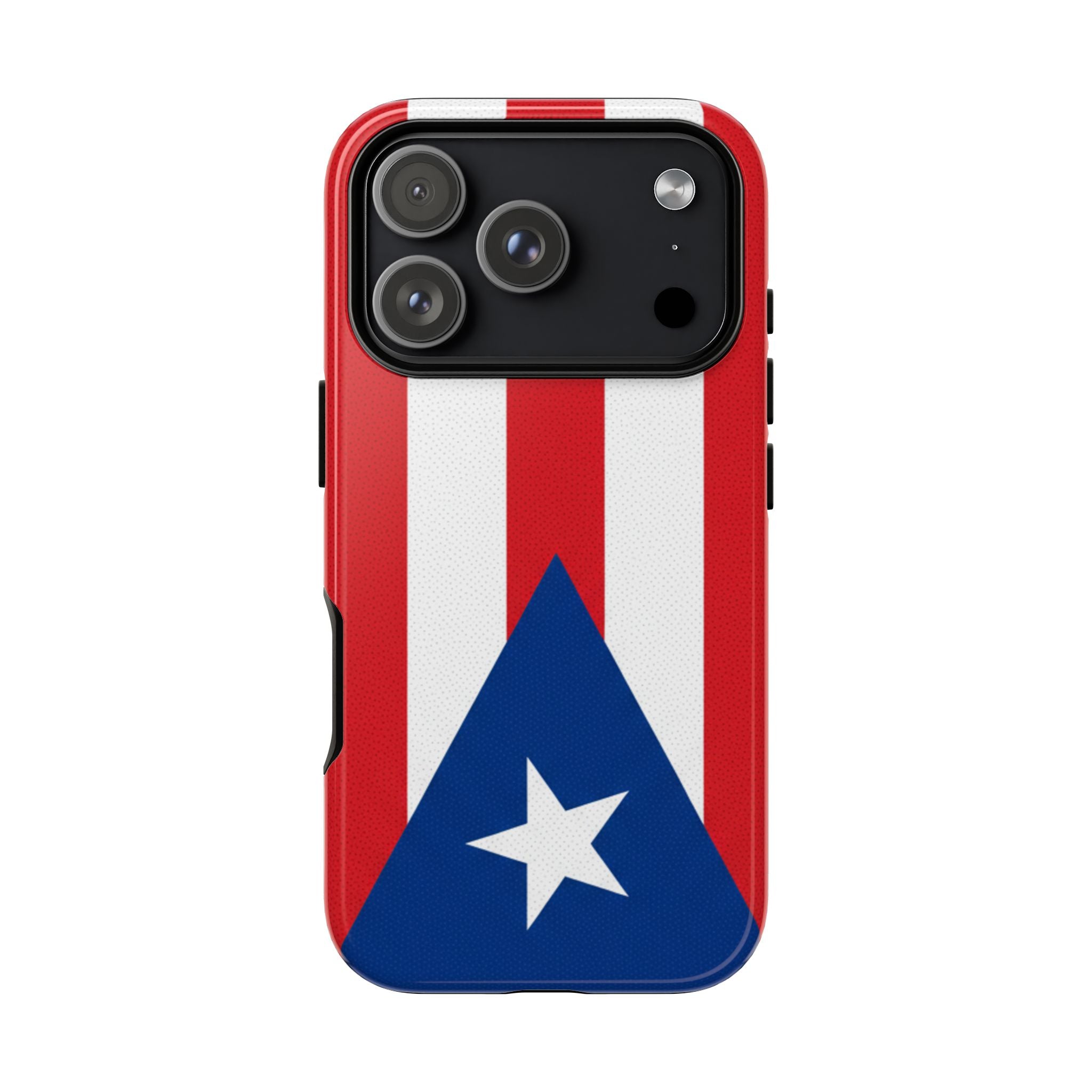 Puerto Rico Flag Tough Phone Case Patriotic Red & White Stripe Design