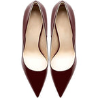 Qunvngutui Womens Size 11 Wine Red 5" High Heel Pointed Toe Stiletto Pumps Shoes