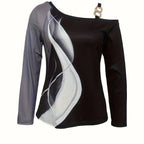 Women’s Asymmetrical Buckle Shoulder Top