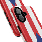 Puerto Rico Flag Tough Phone Case Patriotic Red & White Stripe Design