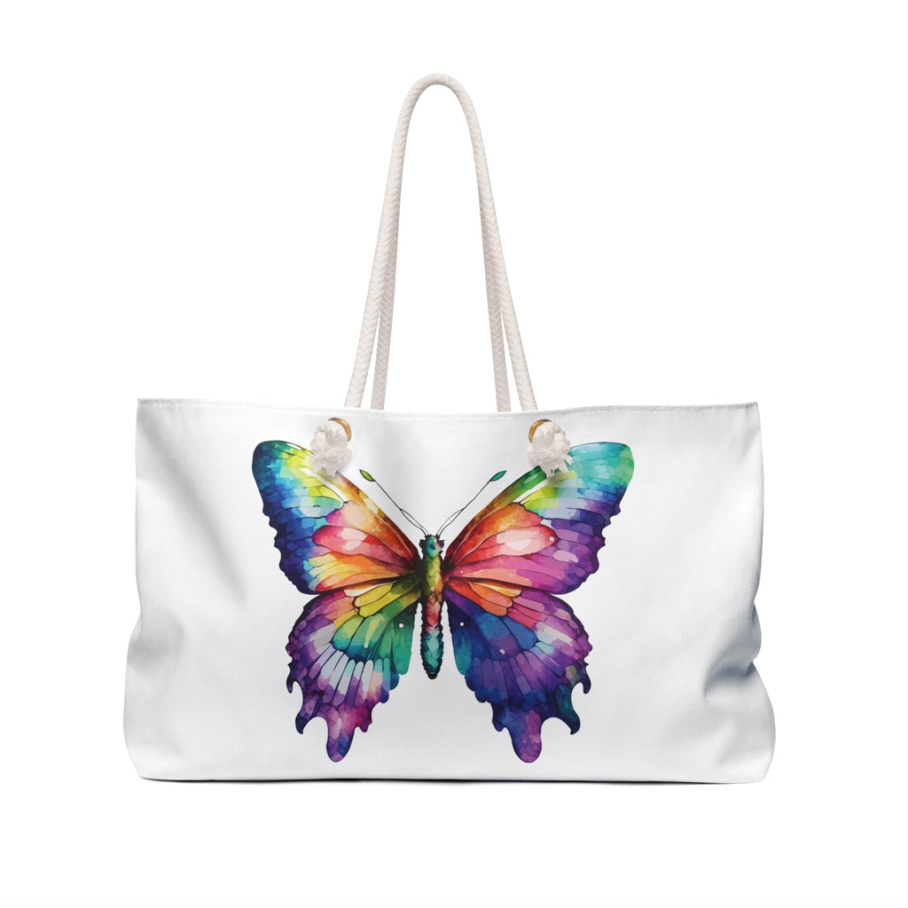 Butterfly Weekender Bag, Colorful Travel Tote, Stylish Weekend Bag, Beach Bag, Overnight Bag, Gift for Her