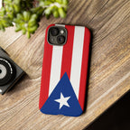 Puerto Rico Flag Tough Phone Case Patriotic Red & White Stripe Design