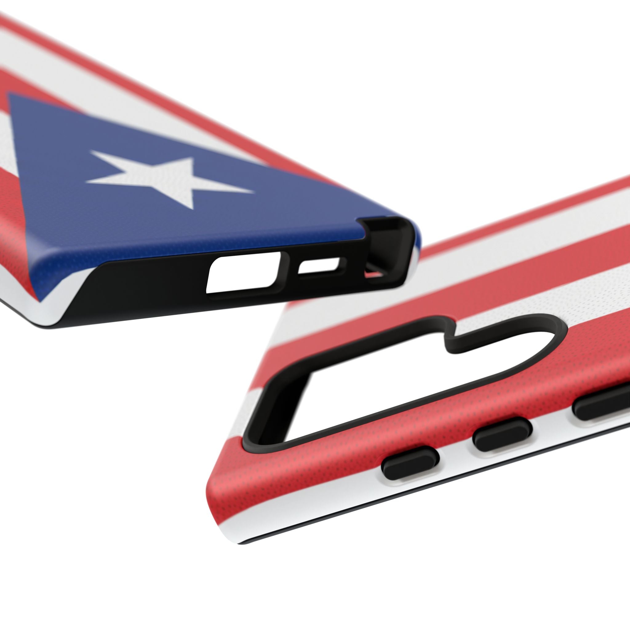 Puerto Rico Flag Tough Phone Case Patriotic Red & White Stripe Design