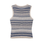 Women's Casual Striped Knitted Sleeveless Top