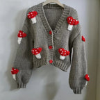 Women’s Mushroom Crochet Short Cardigan