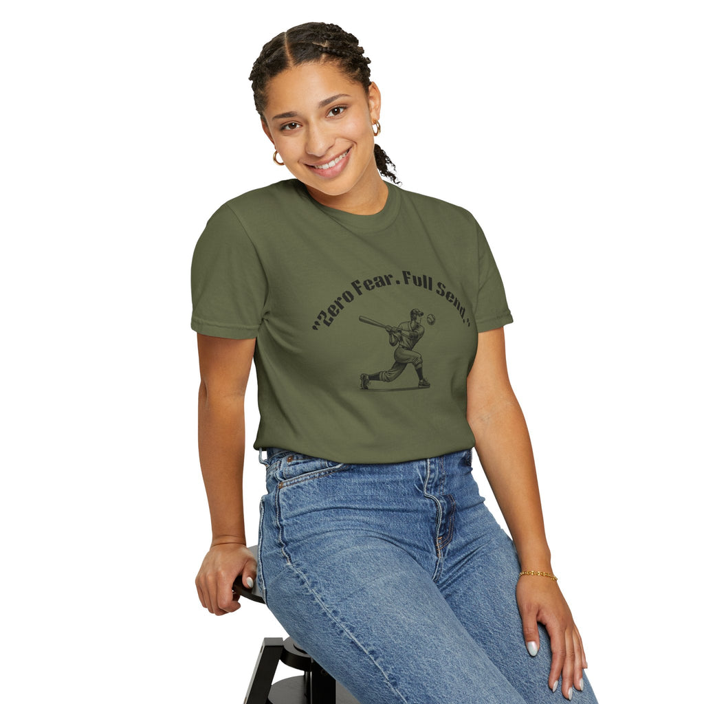 Youth Garment-Dyed T-shirt Zero Fear Full Send Moto Tee