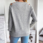 Women's Casual Long Sleeve Hollow Out Sweater