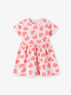 Children's Heart Print Casual Dress