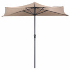 9Ft Patio Bistro Half Round Umbrella