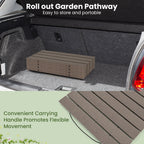 8 Ft Outdoor Garden Pathway Patio Roll Out Straight Walkways with Metal Wire Connection
