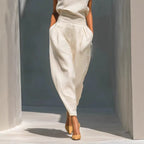 Women's Chinese-Style Satin Short-Sleeve Top & Pants Set