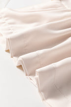 White Sweet Bowknot Puff Sleeve Peplum Blouse