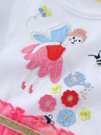 Children's Fairy Applique Rainbow Tulle Dress