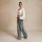 Loose Slightly Flared Street-style Trousers