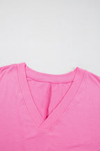 Bonbon Loose Half Sleeve V Neck Knit Romper