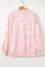 Khaki Camo Mock Neck Baggy Sweatshirt