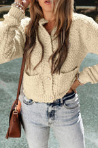 Evie Pearl Buttons Popcorn Textured Sweater Cardig