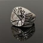 Vintage Jewelry Ring Alloy Cracked Hand Jewelry