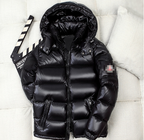 Men's Hooded Shiny Puffer Jacket - Casual Winter Coat