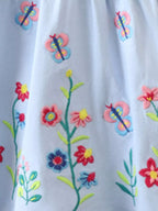 Children's Butterfly Floral Peter Pan Collar Dress