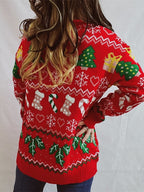 Women’s Stylish Loose Round Neck Long-Sleeved Sweater