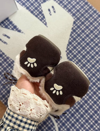 Dachshund Embroidered Plush Slip-On Sneakers