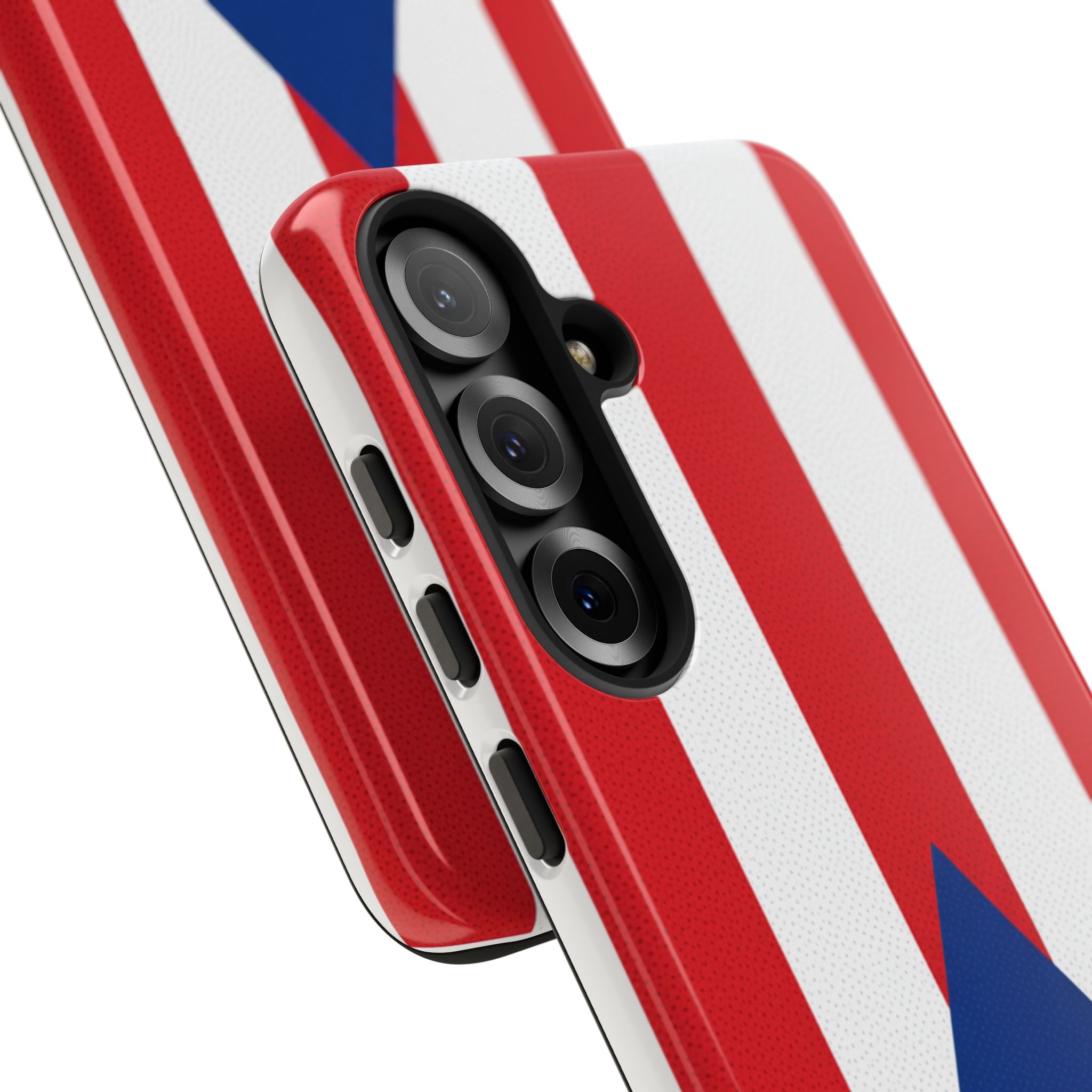 Puerto Rico Flag Tough Phone Case Patriotic Red & White Stripe Design