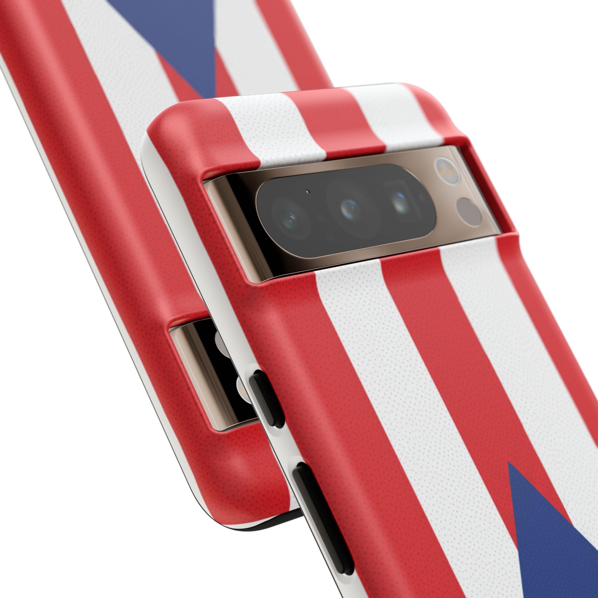 Puerto Rico Flag Tough Phone Case Patriotic Red & White Stripe Design
