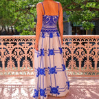 Womens Casual Fashionable Sleeveless Swing Dress With Straps