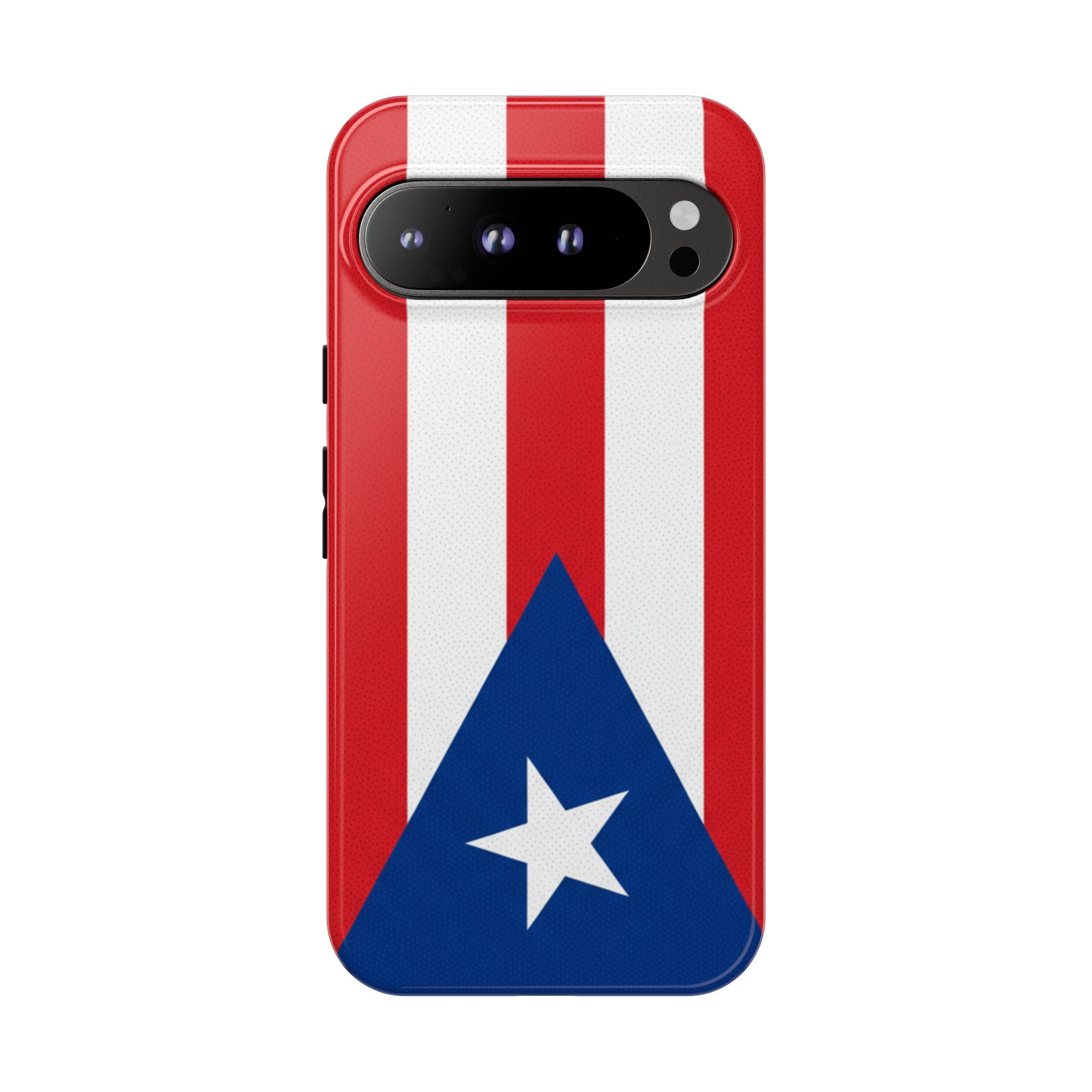 Puerto Rico Flag Tough Phone Case Patriotic Red & White Stripe Design