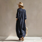 Women's Solid-Color Pullover Jumpsuit – Elegant Commuter Full-Length
