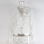 Women's Bow Cropped Cardigan