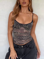 Sheer Leopard Print Cami