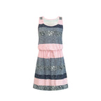 Women’s Color‑Block Striped Tie‑Waist Mini Dress
