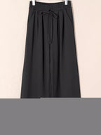 Tied Elastic High Waist Pleated Detail Solid Sweatpants