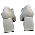 Dream Pairs Womens Size 7.5 White 3.5" Heel Mary Jane Square Closed Toe Shoes
