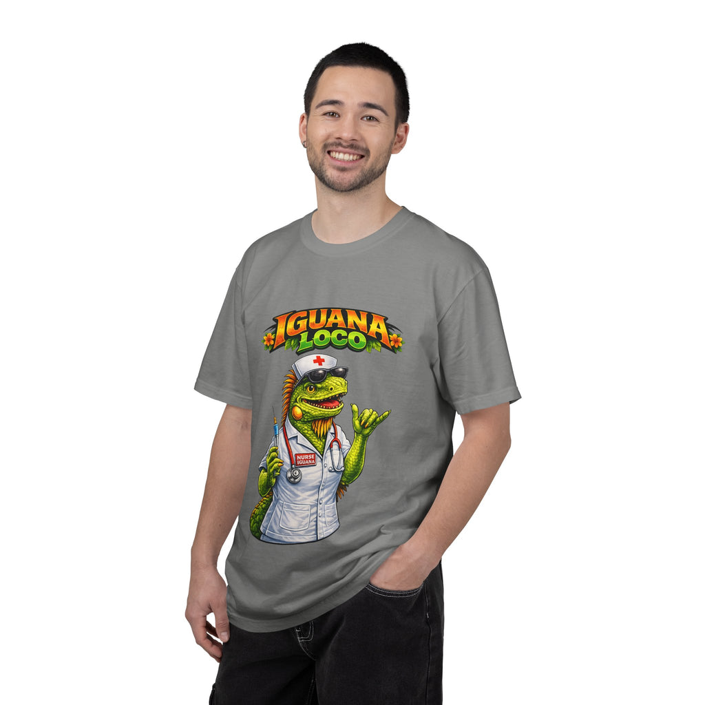 Nurse Iguana Loco Unisex Garment-Dyed T-shirt