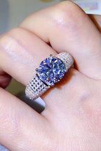 3 Carat Moissanite Side Stone Ring