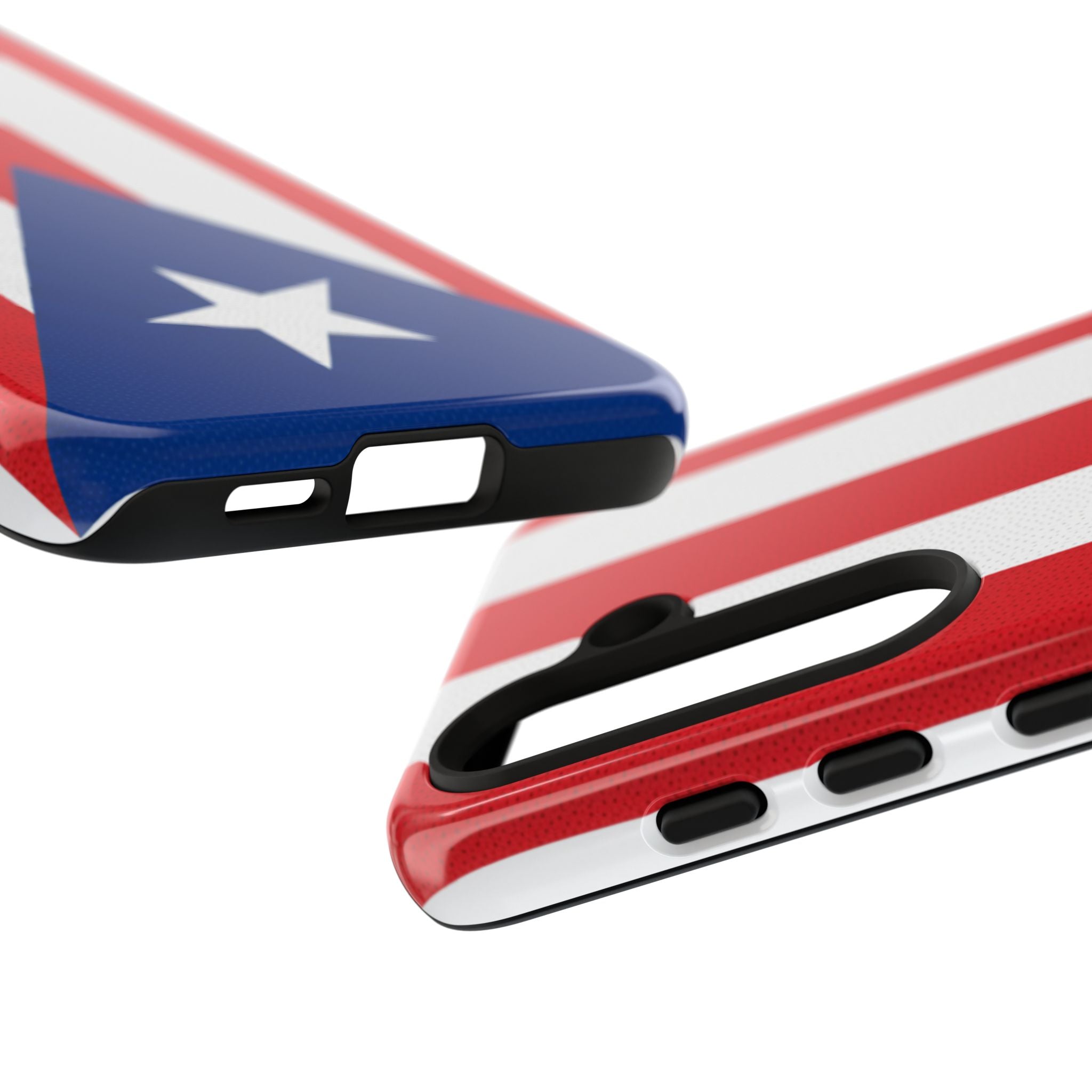 Puerto Rico Flag Tough Phone Case Patriotic Red & White Stripe Design