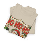 "Ho Ho Ho" Funny Christmas T-Shirt — Humorous Christmas Graphic Tee | Unisex Heavy Cotton Shirt