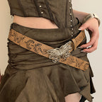 Women's Metal Butterfly Decorative Belt With Skirt And Jeans